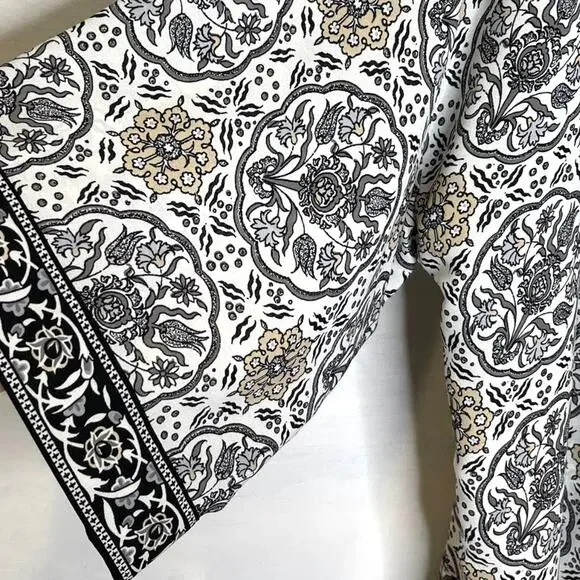 MAX Studio Open Patterned Kimono Cardigan Large - Picture 5 of 7